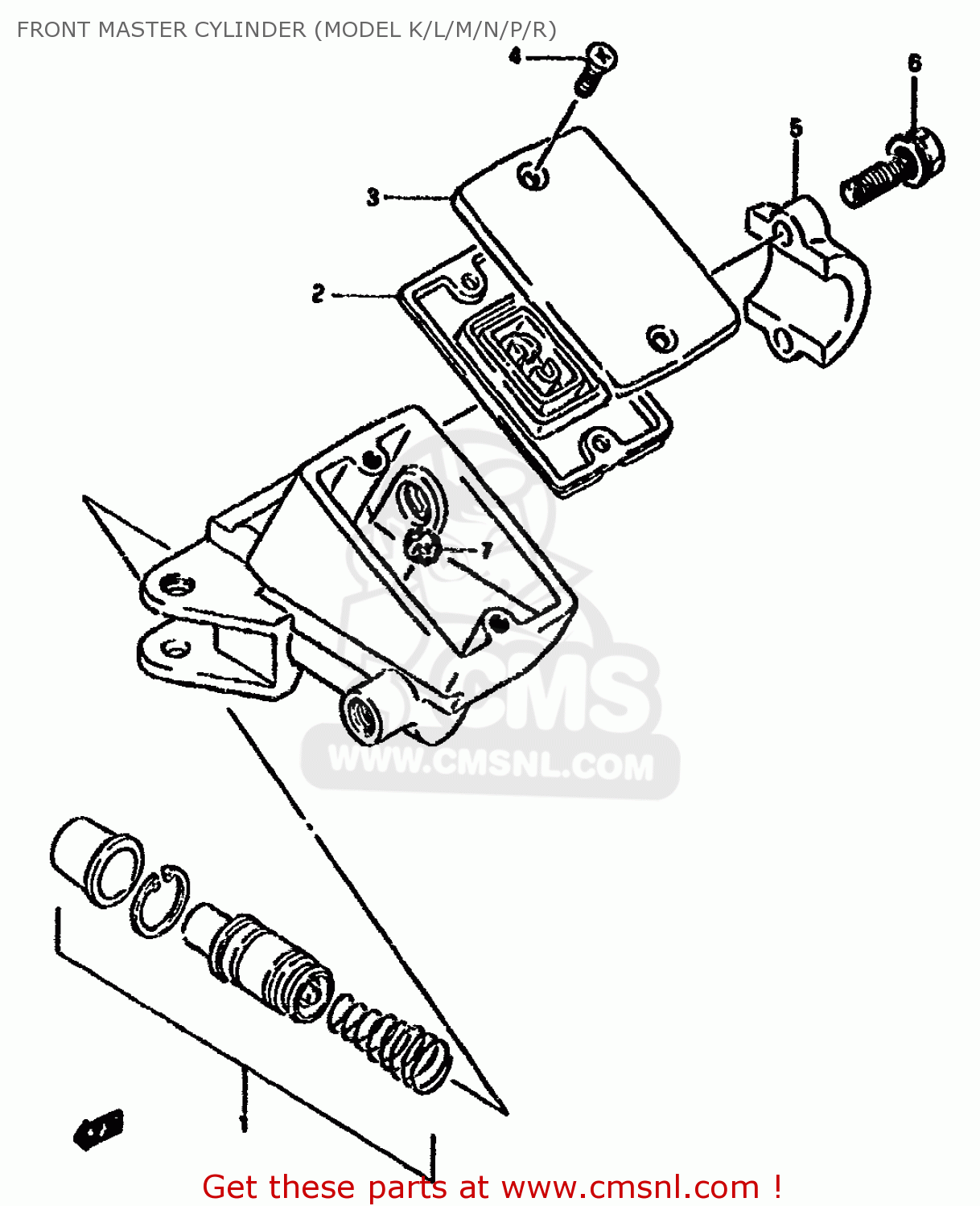 FRONT MASTER CYLINDER (MODEL K/L/M/N/P/R) GSX1100F 1993 (P) ZWITZERLAND (E18)