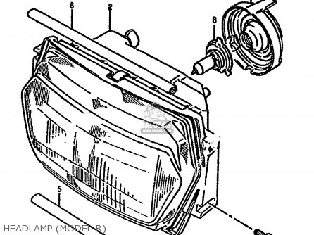 HEADLAMP (MODEL R) - GSX1100F 1993 (P) ZWITZERLAND (E18)