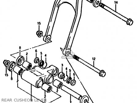 REAR CUSHION LEVER - GSX1100F 1993 (P) ZWITZERLAND (E18)