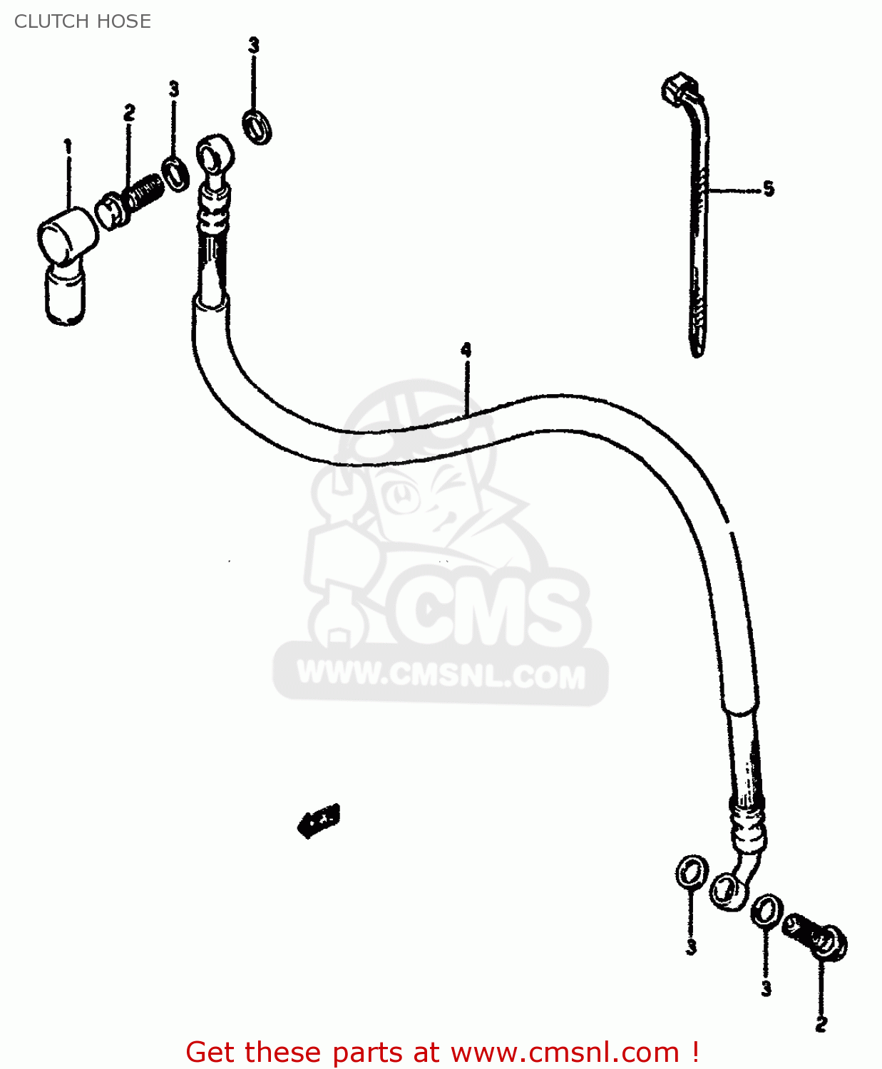 CLUTCH HOSE GSX1100F 1994 (R) (E02 E04 E15 E17 E18 E21 E22 E25 E34 E53)