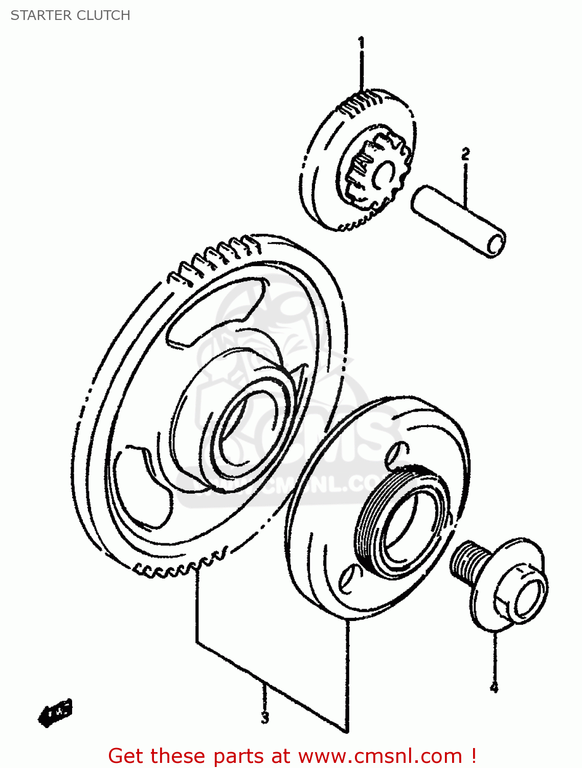 STARTER CLUTCH GSX1100F 1994 (R) (E02 E04 E15 E17 E18 E21 E22 E25 E34 E53)