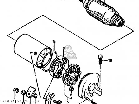 STARTING MOTOR - GSX1100F 1994 (R) (E02 E04 E15 E17 E18 E21 E22 E25 E34 E53)