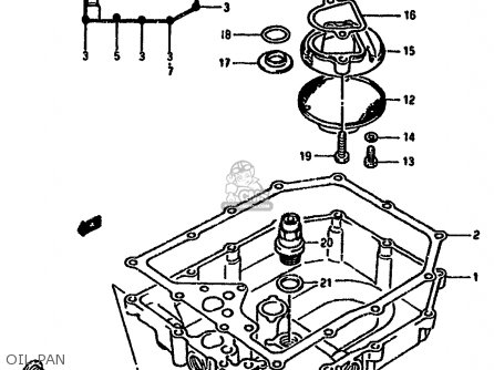 OIL PAN - GSX1100F 1994 (R) (E02 E04 E15 E17 E18 E21 E22 E25 E34 E53)