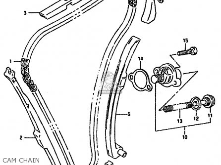CAM CHAIN - GSX1100G 1991 (M) (E01 E02 E04 15 16 17 18 21 22 24 25 34 39 53)