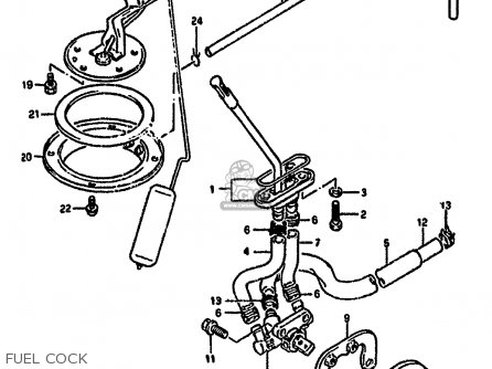 FUEL COCK - GSX1100G 1991 (M) (E01 E02 E04 15 16 17 18 21 22 24 25 34 39 53)
