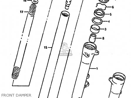 FRONT DAMPER - GSX1100G 1991 (M) (E01 E02 E04 15 16 17 18 21 22 24 25 34 39 53)