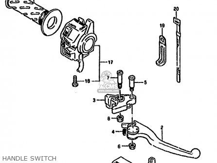 HANDLE SWITCH - GSX1100G 1991 (M) (E01 E02 E04 15 16 17 18 21 22 24 25 34 39 53)
