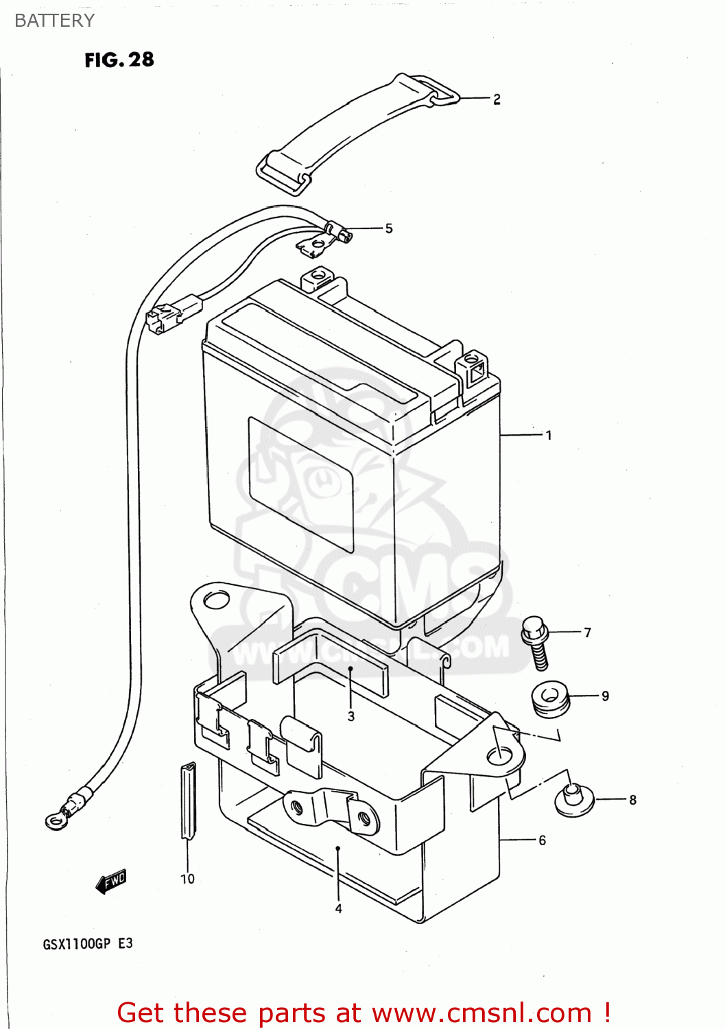 BATTERY GSX1100G 1991 (M) USA (E03)