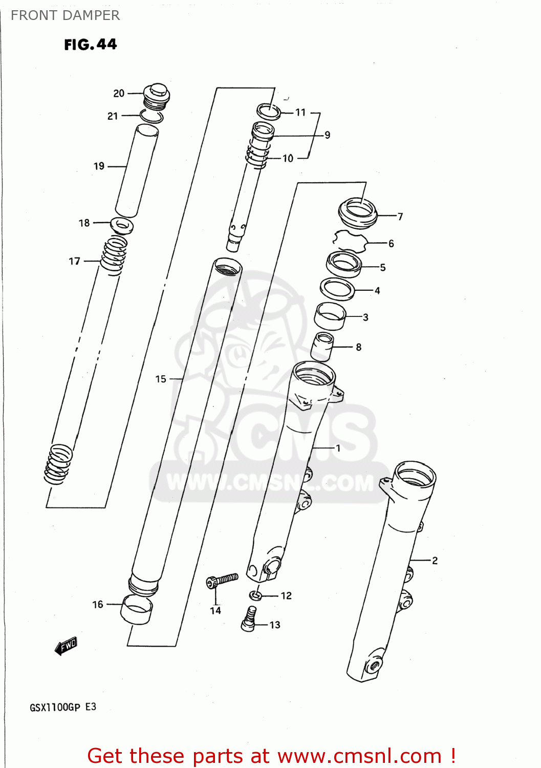 FRONT DAMPER GSX1100G 1991 (M) USA (E03)