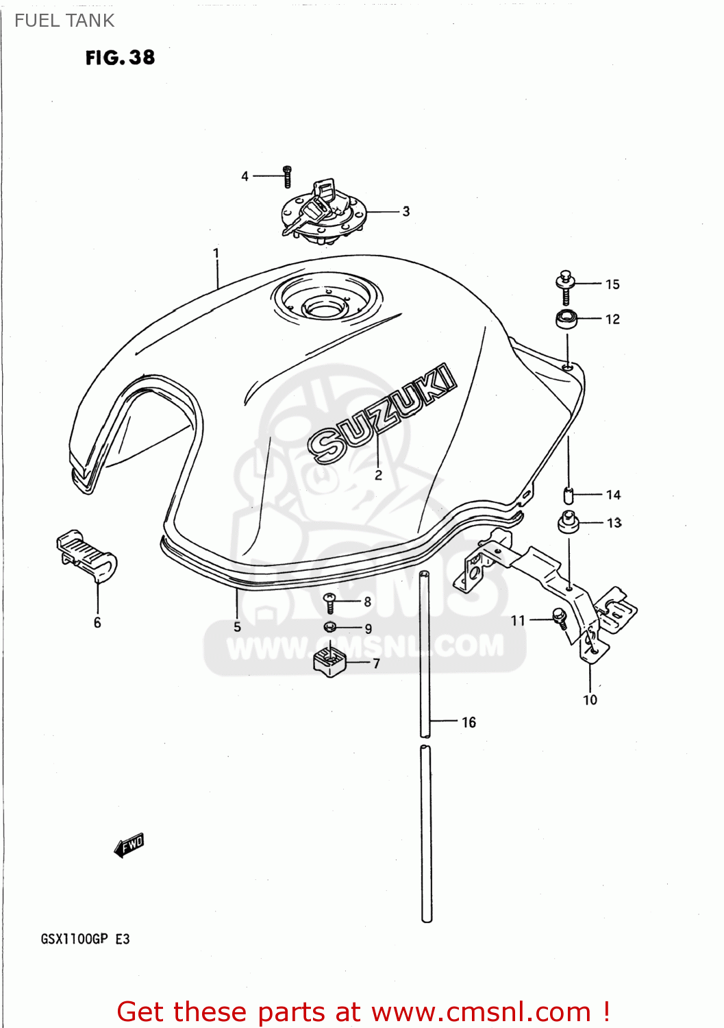 FUEL TANK GSX1100G 1991 (M) USA (E03)