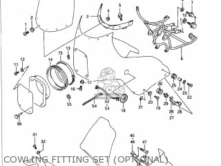 COWLING FITTING SET (OPTIONAL) - GSX1100G 1991 (M) USA (E03)