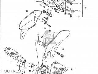 FOOTREST - GSX1100G 1991 (M) USA (E03)