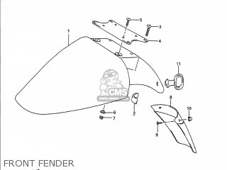 FRONT FENDER - GSX1100G 1991 (M) USA (E03)
