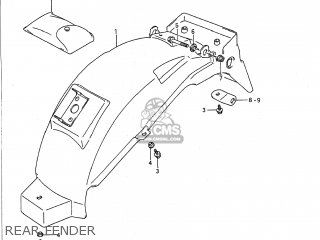REAR FENDER - GSX1100G 1991 (M) USA (E03)