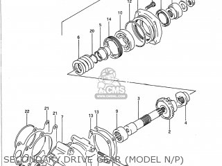 SECONDARY DRIVE GEAR (MODEL N/P) - GSX1100G 1991 (M) USA (E03)