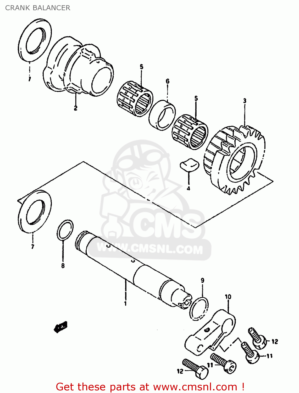 CRANK BALANCER GSX1100G 1992 (N) (E01 E02 E04 E15 E16 E17 E18 E21 E22 24 25 39)