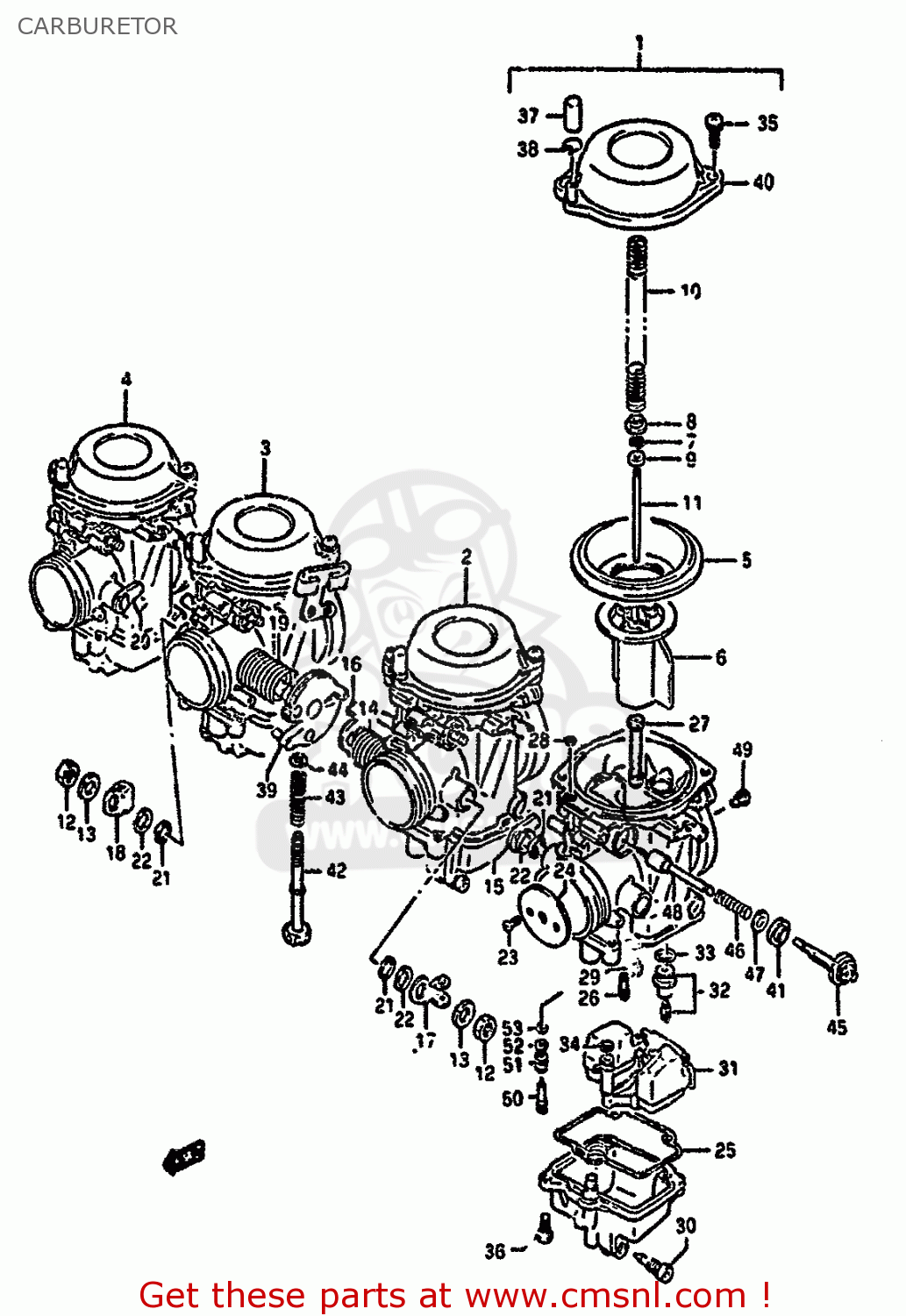 CARBURETOR GSX1100G 1992 (N) (E01 E02 E04 E15 E16 E17 E18 E21 E22 24 25 39)