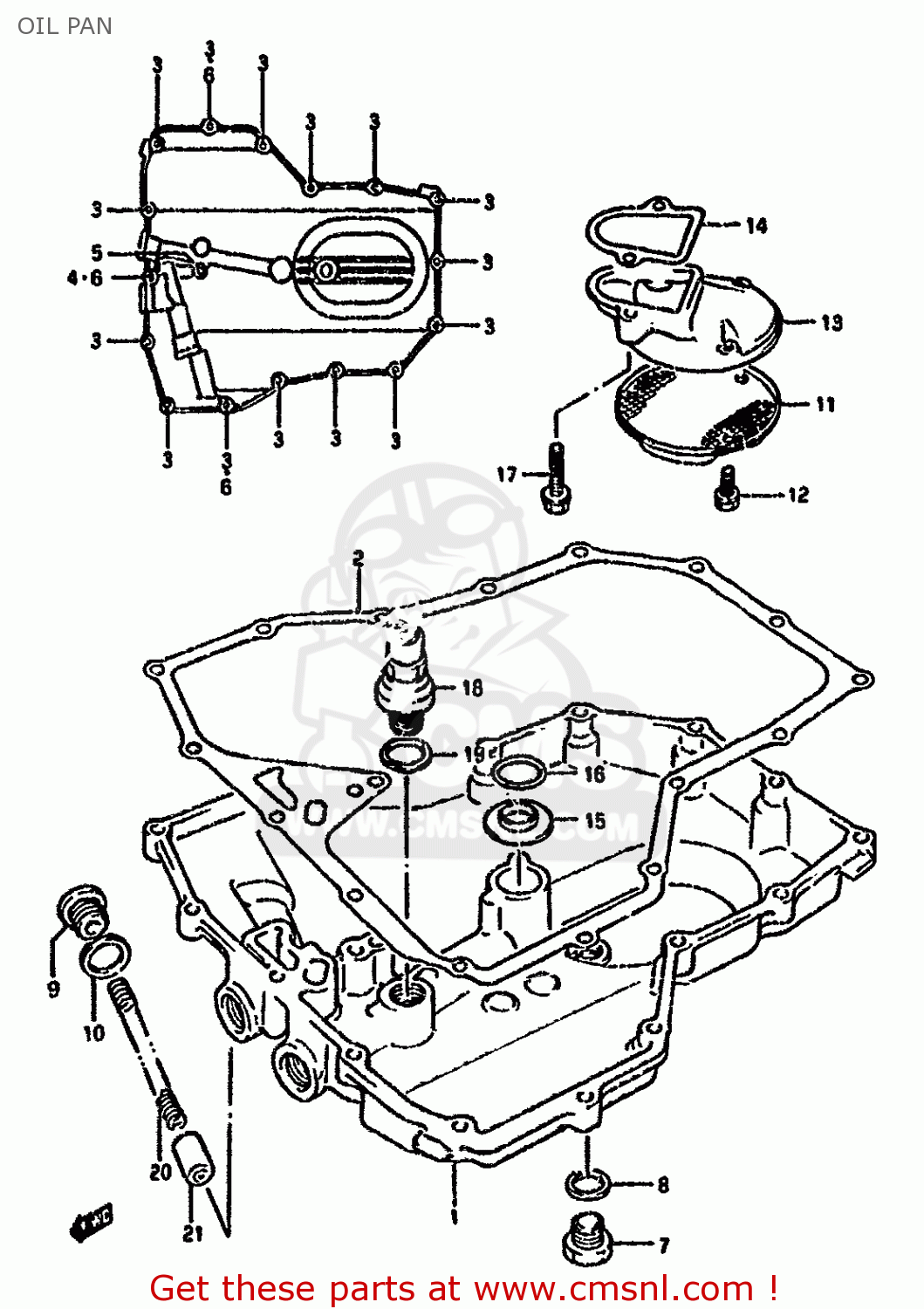 OIL PAN GSX1100G 1992 (N) (E01 E02 E04 E15 E16 E17 E18 E21 E22 24 25 39)