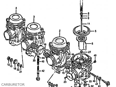 CARBURETOR - GSX1100G 1992 (N) (E01 E02 E04 E15 E16 E17 E18 E21 E22 24 25 39)