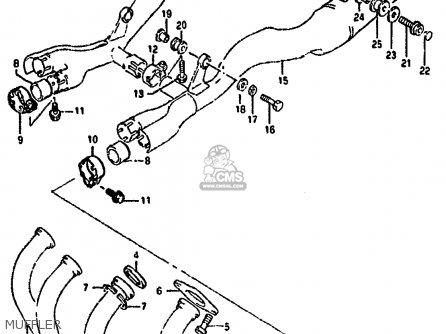 MUFFLER - GSX1100G 1992 (N) (E01 E02 E04 E15 E16 E17 E18 E21 E22 24 25 39)