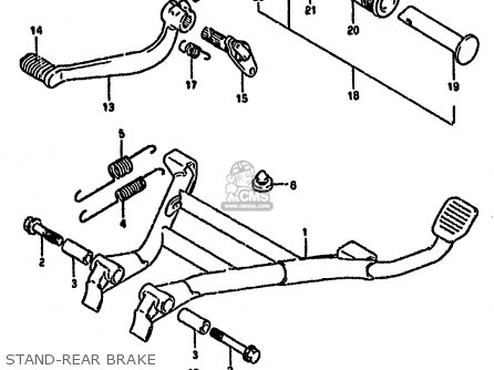 STAND-REAR BRAKE - GSX1100G 1992 (N) (E01 E02 E04 E15 E16 E17 E18 E21 E22 24 25 39)