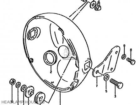HEADLAMP HOUSING - GSX1100G 1992 (N) (E01 E02 E04 E15 E16 E17 E18 E21 E22 24 25 39)