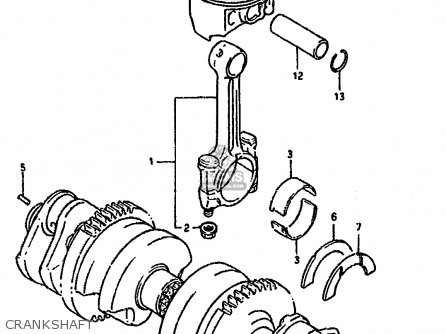 CRANKSHAFT - GSX1100G 1992 (N) (E01 E02 E04 E15 E16 E17 E18 E21 E22 24 25 39)