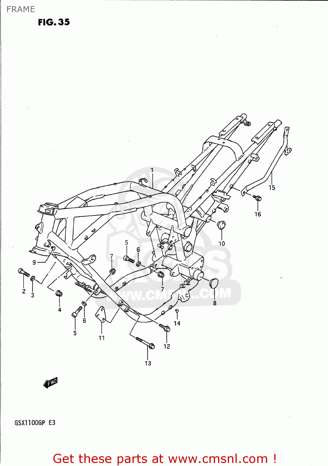 FRAME GSX1100G 1992 (N) USA (E03)
