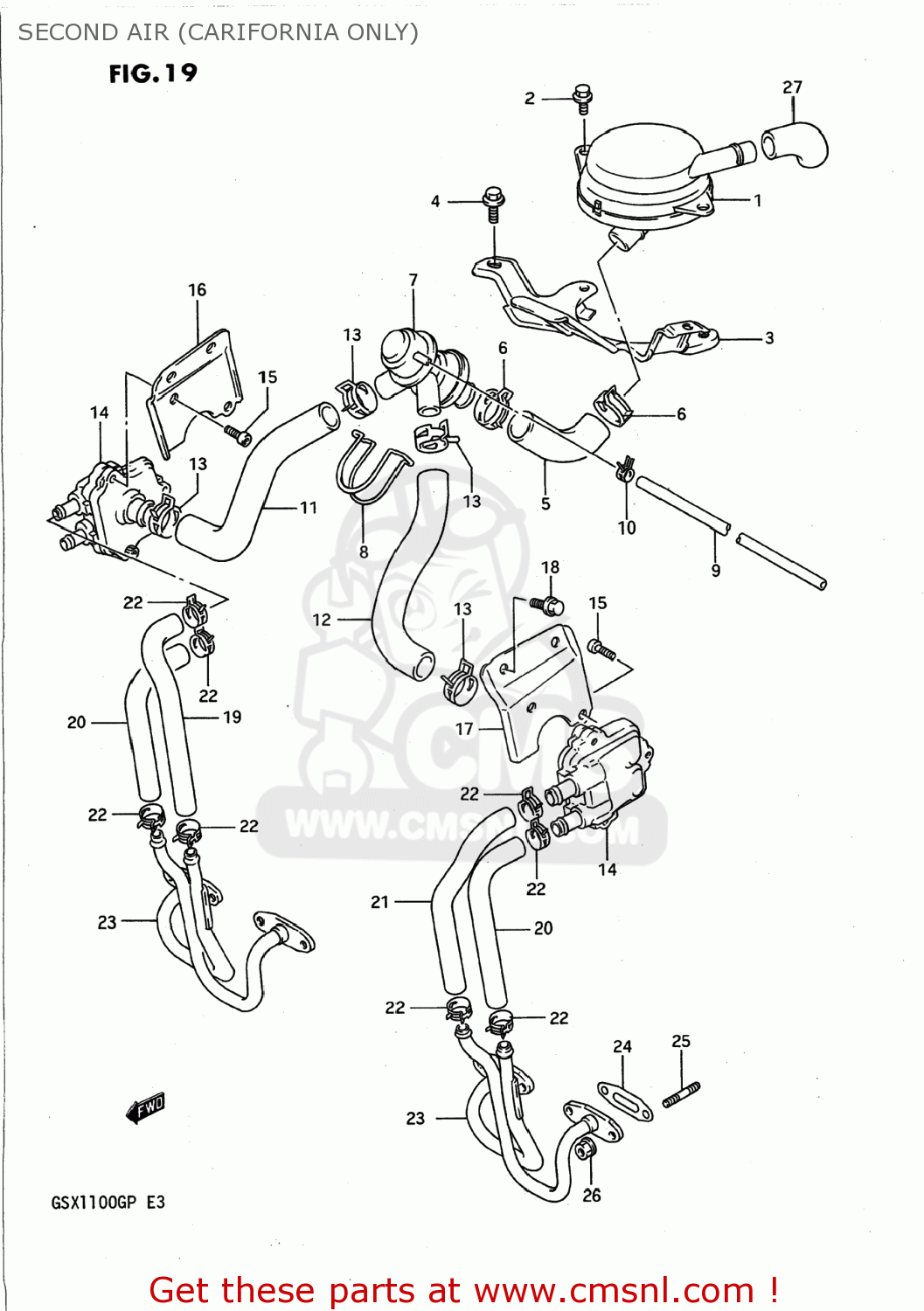 SECOND AIR (CARIFORNIA ONLY) GSX1100G 1992 (N) USA (E03)
