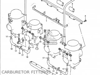 CARBURETOR FITTINGS - GSX1100G 1992 (N) USA (E03)