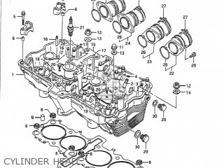 CYLINDER HEAD - GSX1100G 1992 (N) USA (E03)