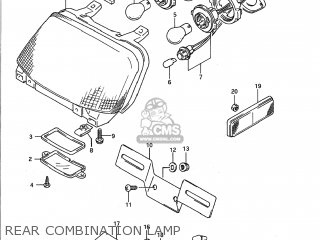 REAR COMBINATION LAMP - GSX1100G 1992 (N) USA (E03)