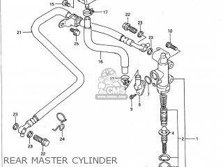 REAR MASTER CYLINDER - GSX1100G 1992 (N) USA (E03)
