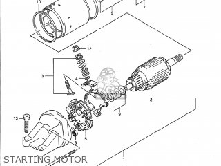 STARTING MOTOR - GSX1100G 1992 (N) USA (E03)