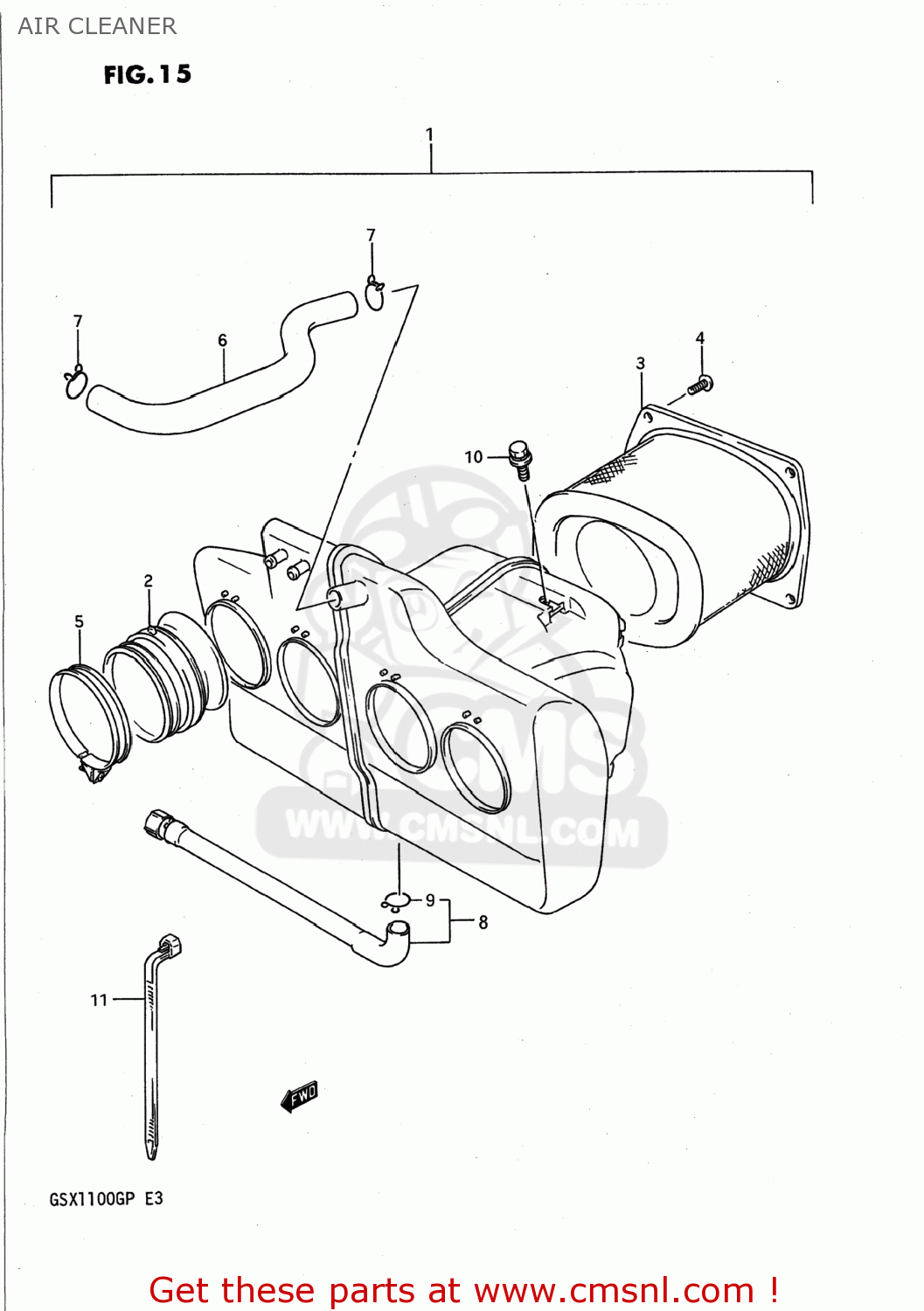 AIR CLEANER GSX1100G 1993 (P) USA (E03)