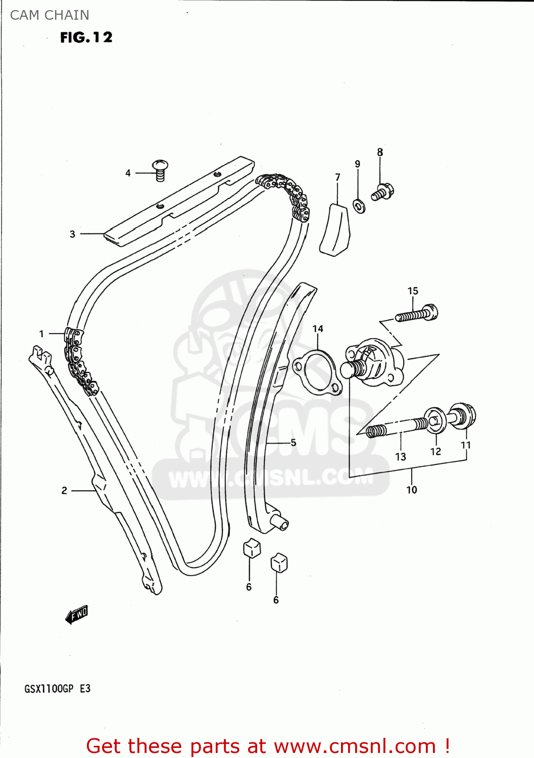 CAM CHAIN GSX1100G 1993 (P) USA (E03)
