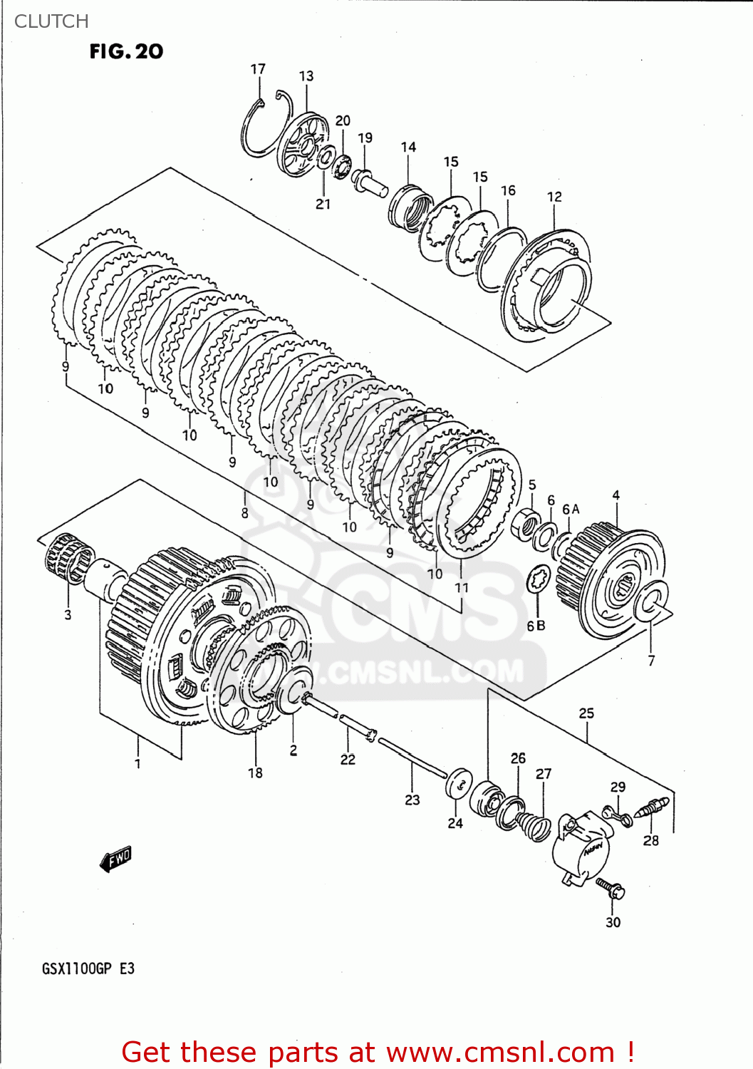 CLUTCH GSX1100G 1993 (P) USA (E03)
