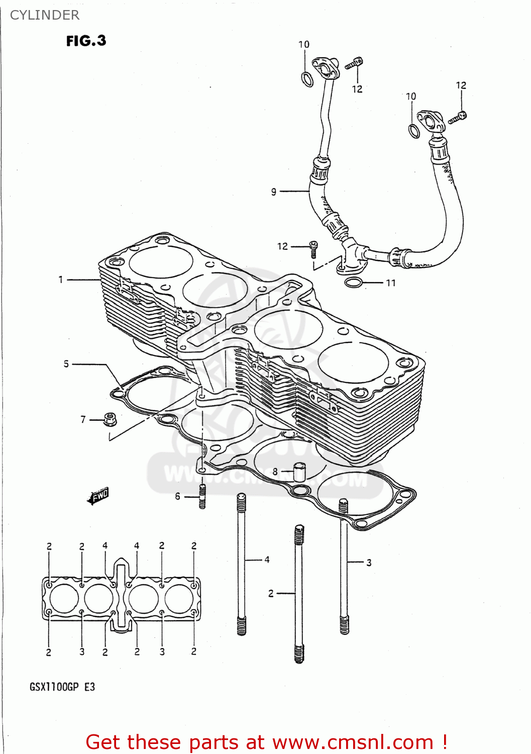CYLINDER GSX1100G 1993 (P) USA (E03)