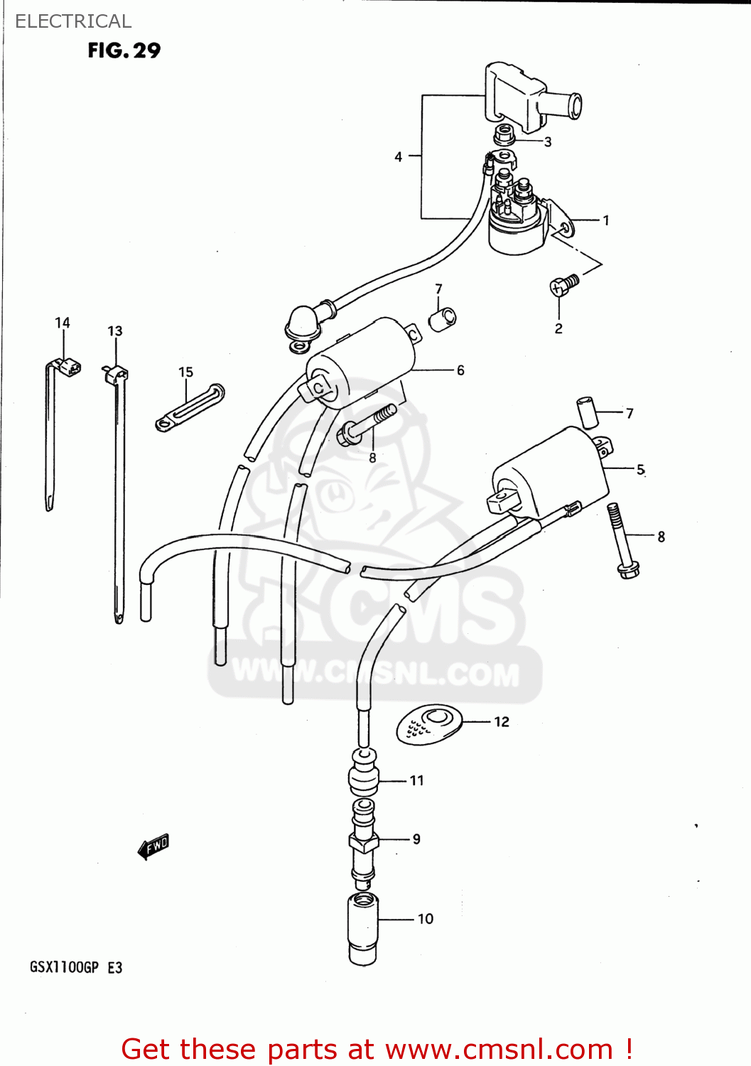ELECTRICAL GSX1100G 1993 (P) USA (E03)