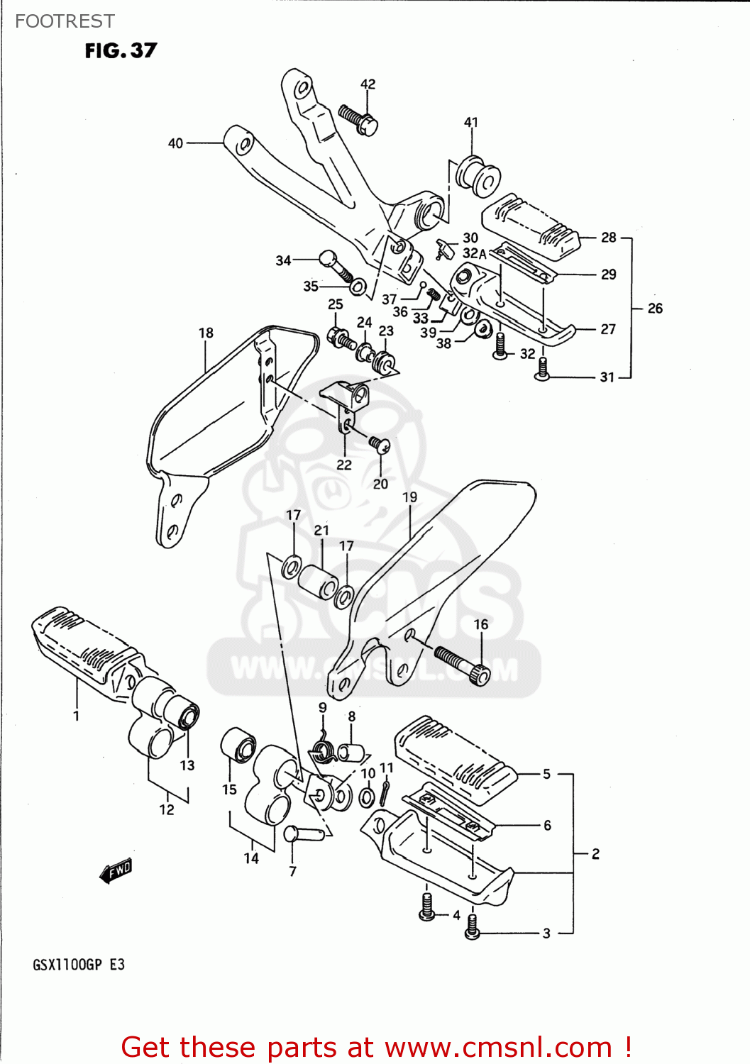 FOOTREST GSX1100G 1993 (P) USA (E03)