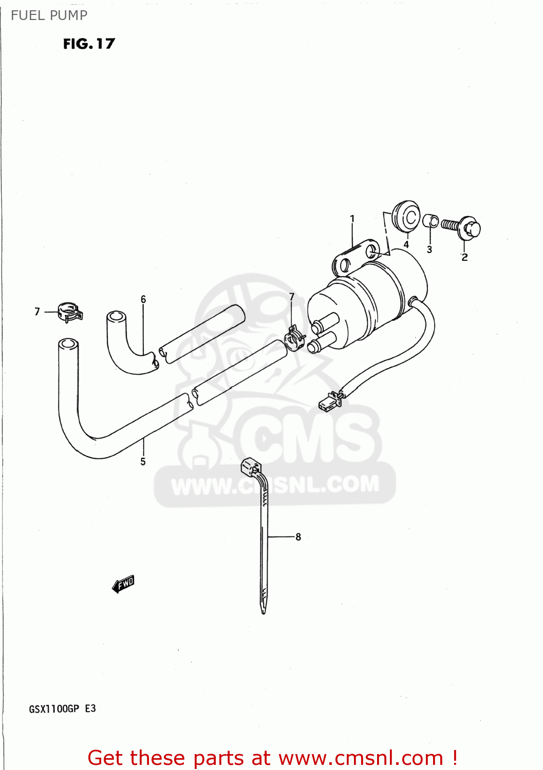 FUEL PUMP GSX1100G 1993 (P) USA (E03)