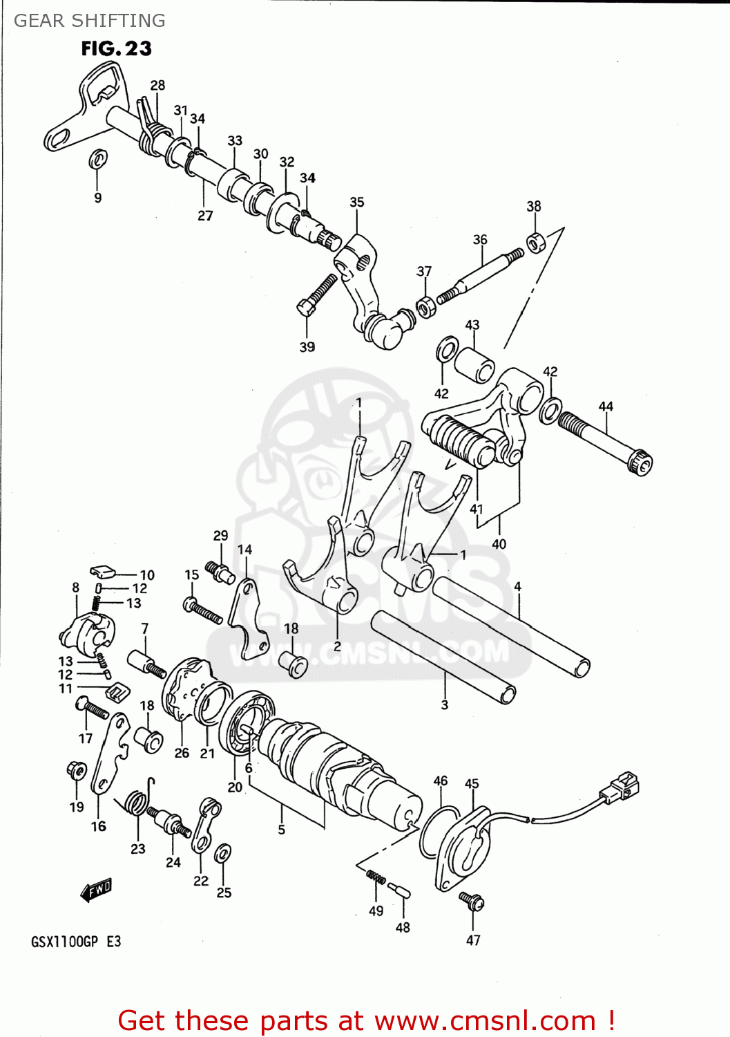 GEAR SHIFTING GSX1100G 1993 (P) USA (E03)