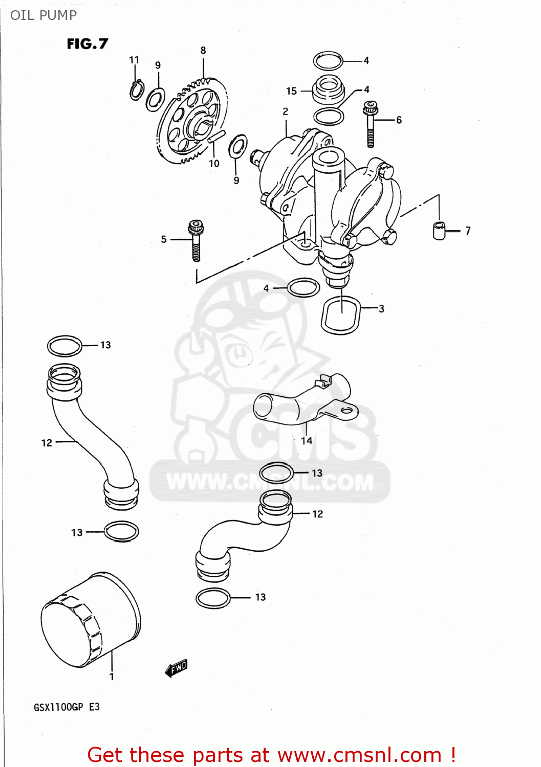 OIL PUMP GSX1100G 1993 (P) USA (E03)