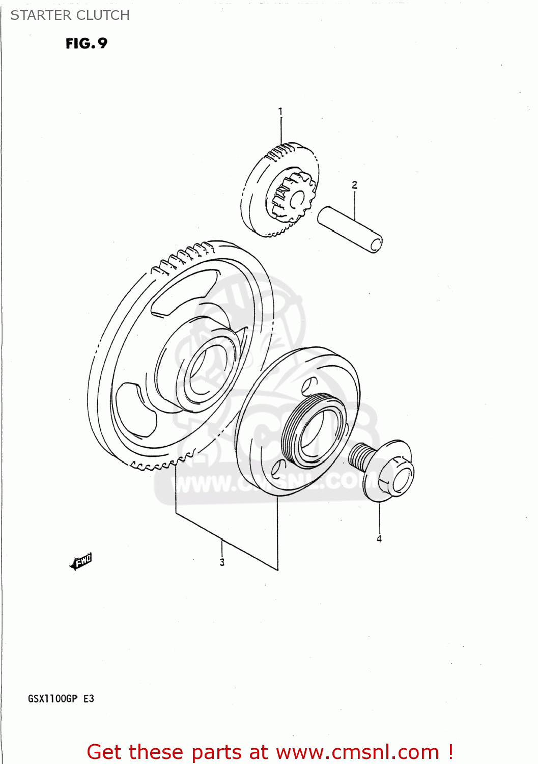 STARTER CLUTCH GSX1100G 1993 (P) USA (E03)