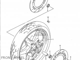 FRONT WHEEL - GSX1100G 1993 (P) USA (E03)