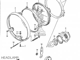 HEADLAMP - GSX1100G 1993 (P) USA (E03)