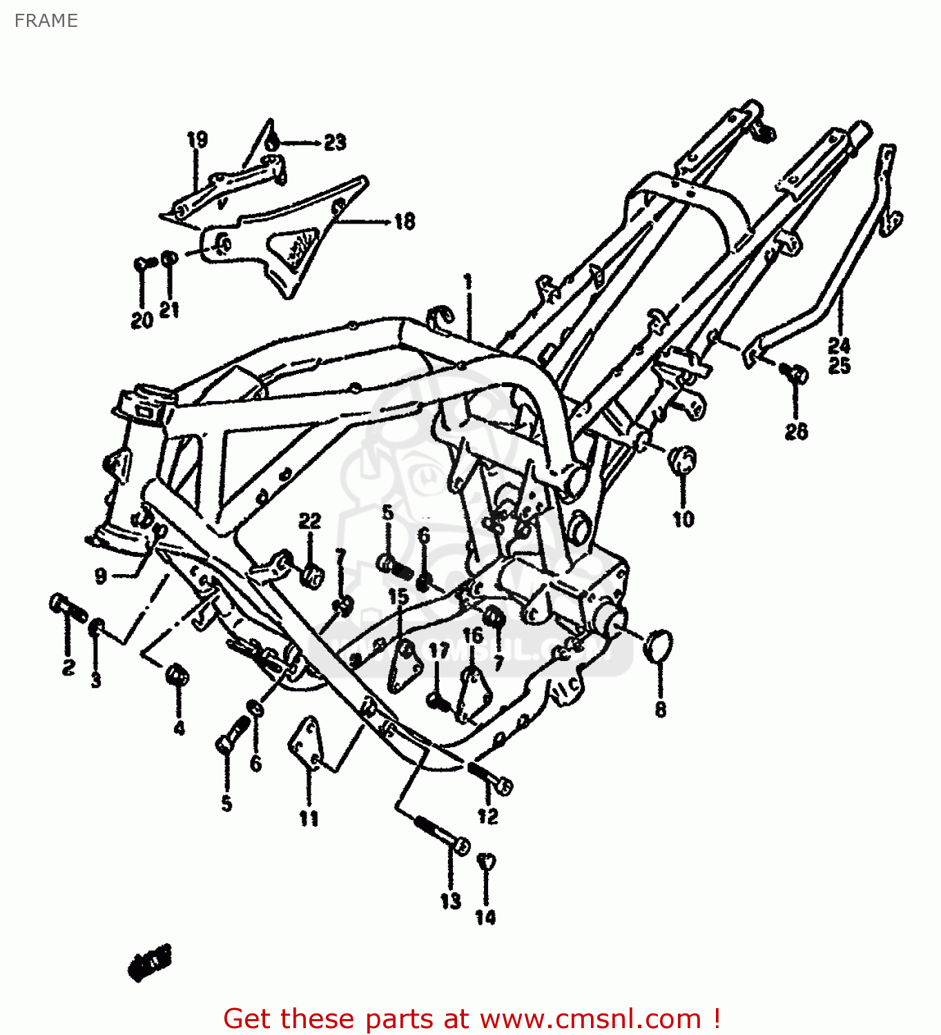 FRAME GSX1100G 1993 (P) ZWITZERLAND AUSTRALIA (E18 E24)