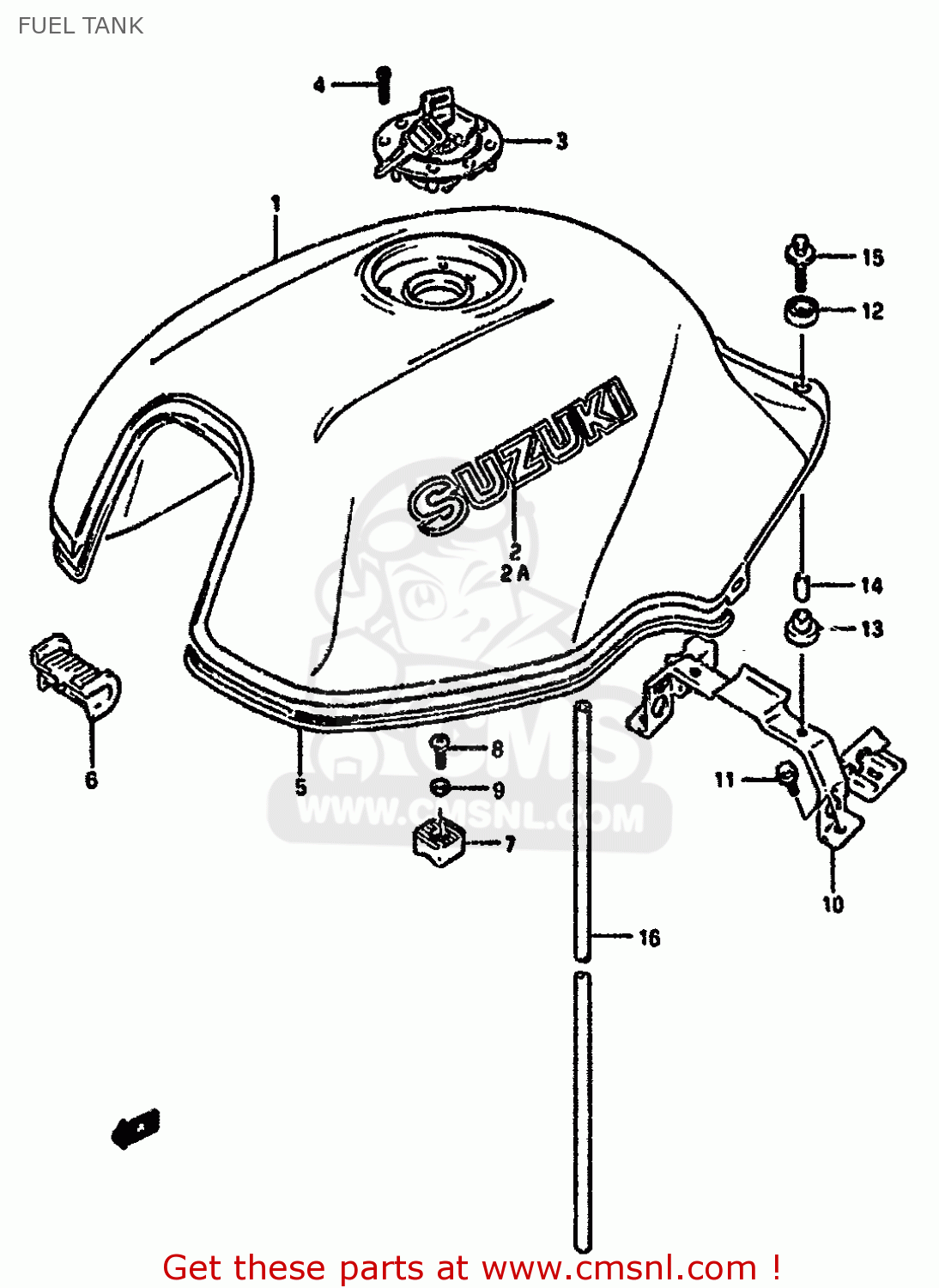 FUEL TANK GSX1100G 1993 (P) ZWITZERLAND AUSTRALIA (E18 E24)