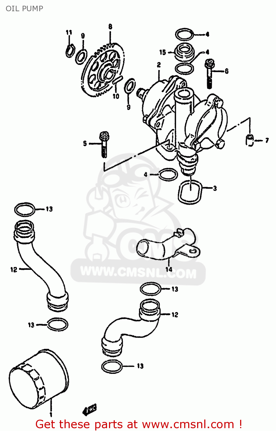 OIL PUMP GSX1100G 1993 (P) ZWITZERLAND AUSTRALIA (E18 E24)
