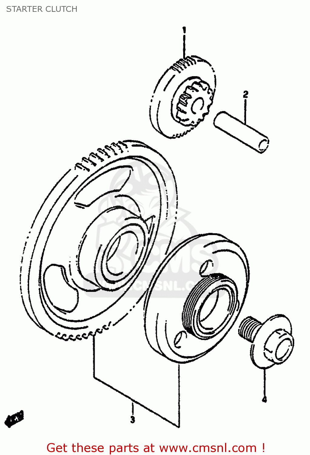 STARTER CLUTCH GSX1100G 1993 (P) ZWITZERLAND AUSTRALIA (E18 E24)